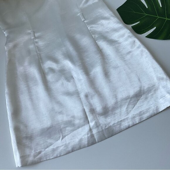 White  Mini Dress Top Size XS - Picture 4 of 4